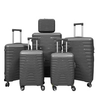 Marksman-Maleta de Polipropileno Unisex de 6 Piezas, Carrito de Equipaje de Viaje de Carcasa Dura Ligera con Rueda Giratoria, Hecho en China