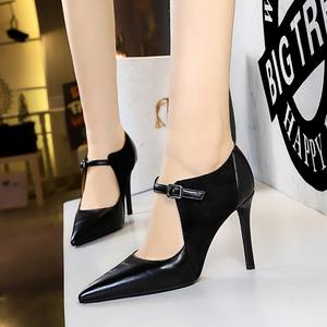 9783-1 Bigtree Femmes Rétro Sexy Talons Hauts Grande Taille 43 Sandales À Talons Minces Pointues Augmentation De La <span class=keywords><strong>Hauteur</strong></span> Et Caractéristiques À Feuilles Persistantes - Product Image 3