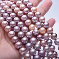 Collier de perles d'eau douce naturelles Edison vintage et de couleur rose et lavande de 12 à 14 mm en gros, provenant de Chine