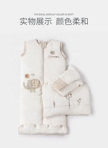 Couverture d'hiver en coton biologique <span class=keywords><strong>3</strong></span> <span class=keywords><strong>TOG</strong></span> pour tout-petit, surdimensionné, manches détachables, jambes extensibles, sac de couchage pour bébé - Product Image 2