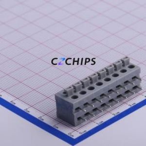 KF211R-5.0-8P Spring Terminal Block Bent Lead Through Hole,P=5mm Connector 5mm 8P 8 15A - Product Image 1