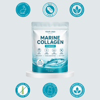 Collagène Marin en Poudre OEM/ODM, Peptides Hydrolysés Sauvages Non Aromatisés, Complément Protéiné de Collagène Sans Gluten