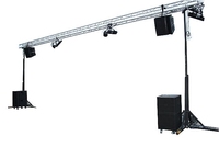 Kit de support de manivelle de 3 m de long en triangle de 4 m de hauteur Système de truss DJ Manivelles de treuil Tour d'éclairage