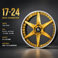 Jantes forgées 2 pièces 18-24 pouces 5 branches à déport profond 5x112 5x114.3 5x120 pour BMW M3 Audi RS4