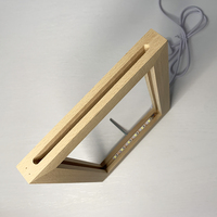 Cadre Photo personnalisé LED impression 3D lampe créative en bois de hêtre 3D acrylique cadre Photo veilleuse