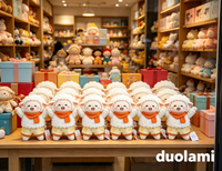 Peluche Mouton Mignon, Jouet en Peluche Agneau Dessin Animé, Animal en Peluche Doux Personnalisé pour Cadeau d'Affaires, Mascotte de Marque, Jouet en Peluche Mouton Personnalisé