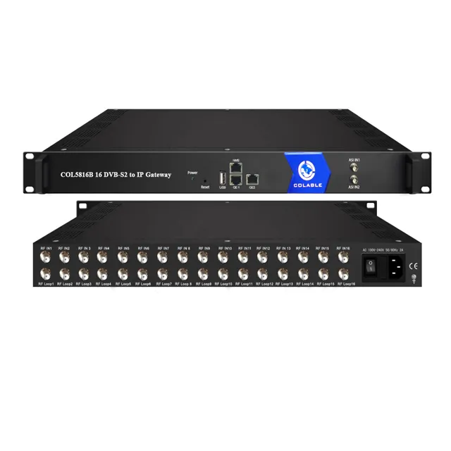 Colable 16 DVB-S2 IP करने के लिए गेटवे MPTS और SPTS उत्पादन switchable COL5816B