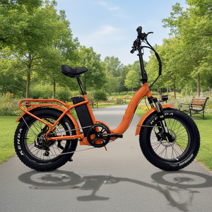 Vélo de ville pour femmes, moteur arrière 48V 500W, pneus larges de 20 pouces, 7 vitesses, vélo électrique pliable - Product Image 2
