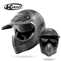 Haute qualité Collision et résistant aux chutes détachable lavable respirant doublure course rétro Vintage casque de moto intégral