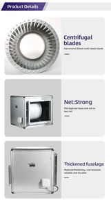 BF4e/4d-200 औद्योगिक वेंटिलेशन फैलाव आग धुआं निकालने चांदी कैबिनेट फ्यूम हुड - Product Image 6