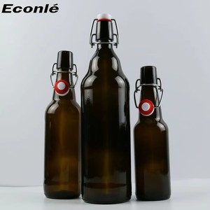 Vente en gros usine Nouvelle bouteille en verre à bouchon basculant couleur turquoise 500ml 1000ml Sérigraphie Scellée Vin Bière <span class=keywords><strong>Tequila</strong></span> Brandy Boîte de 100 pièces - Product Image 2