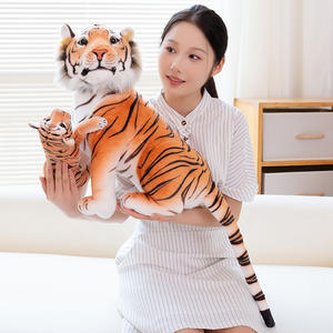 (แม่และลูกเสือไซบีเรียจำลอง-ตุ๊กตาเสือน่ารักชุดสัตว์ชุดตุ๊กตาของขวัญสำหรับเด็ก) - Product Image 4