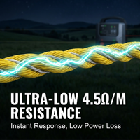 Elektrisch snoer 2,5 mm diameter 200 m lengte boerderij elektrisch afrastering beveiligingssysteem afrastering trellis poorten Lanstar geleidend touw