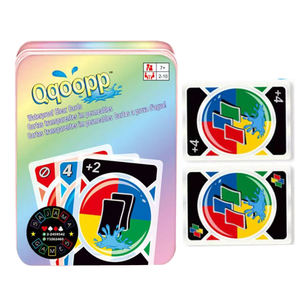 112 Pezzi Gioco di Carte QQOOPP in Carta Spessa per Bambini, Gioco di Poker Giocattolo Senza Pietà, Giochi da Tavolo Classici per Famiglia - Product Image 3