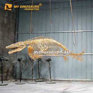 Juguete Acuático de Dinosaurio, Esqueleto de Mosasaurio en Color Dorado - Product Image 3