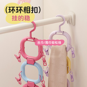 Dopamine Hat Storage Rack Plastic Multi Functional For Bedroom Wardrobe Cap Tie Scarf Organizer Rose Red Blue Light Purple - Product Image 5