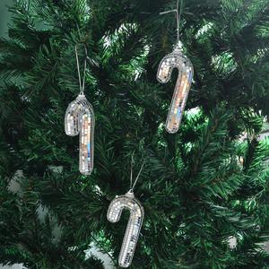 Adorno de Bastón de Caramelo Navideño con Bola de Discoteca - Pequeña Bola de Espejo con Forma de Bastón <span class=keywords><strong>para</strong></span> Árbol de Navidad, Decoración Navideña <span class=keywords><strong>para</strong></span> el Hogar, Regalo <span class=keywords><strong>para</strong></span> Fiestas - Product Image 4