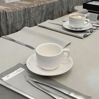 Ensemble tasse et soucoupe à thé en porcelaine blanche personnalisée 250 ml, avec anse ronde, vaisselle en céramique pour latte, maison et hôtel