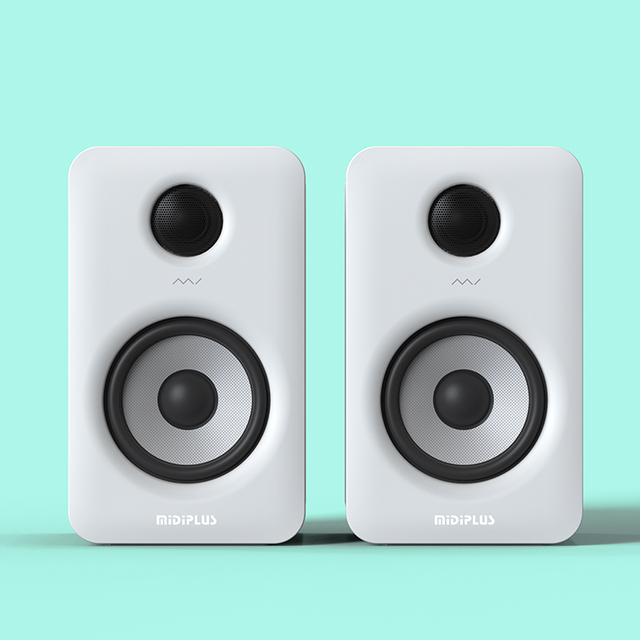Midiplus MI5 II V2 Professional Audio Sound Equipment 5.25 Inch Active Studio Recording Livestream Monitor Bookshelf Speakers