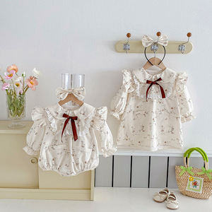 Robe islamique pour bébé fille 3-6 mois, design modeste à manches longues avec broderie pour l'Aïd ou un événement familial - Product Image 4