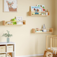 Étagère murale en bois trois pièces étagère de rangement design suspendu pour chambres à coucher chambres d'enfants salons cuisines