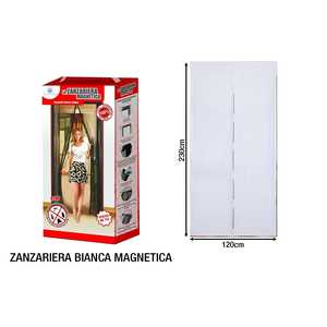 Moustiquaire de porte et de fenêtre blanche CM120X230 - Product Image 1