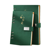 Logo personnalisé A5/B5 Grand carnet de notes couverture en cuir PU avec pages intérieures remplaçables de style spirale Classeur de budget