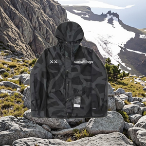 Men's Solid Utility <b>Jacket</b> Spring Waterproof Windproof Breathable <b>Canvas</b> Fabric Zipper Closure Casual Style - Product Image 4