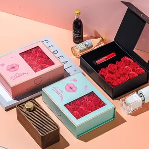 Nouvelle arrivée faible QUANTITÉ MINIMALE DE COMMANDE amour jour papier fleur lipgloss boîte d'emballage