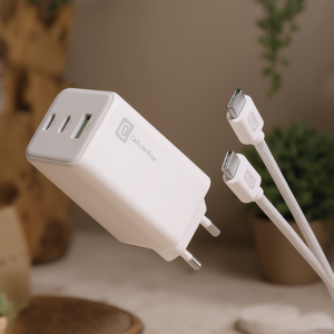 Caricabatterie USB <b>Type</b>-<b>C</b>, USB <b>Type</b>-A MULTIPOWER 100W Gan White ACHKITGAN100WTABW - Product Image 3