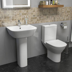 Lavabo y pedestal <span class=keywords><strong>Promenade</strong></span> con centros de 8 pulgadas, Blanco algodón, cuenco hondo - Product Image 6