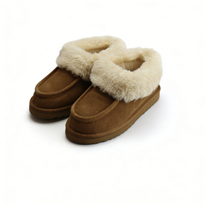 Pantofole da <span class=keywords><strong>Donna</strong></span> Marroni OEM/ODM all'Ingrosso, Fodera in Finta <span class=keywords><strong>Pelliccia</strong></span>, Morbido Rivestimento in Peluche, Suola Antiscivolo, <span class=keywords><strong>Scarpe</strong></span> Invernali da Casa - Product Image 1