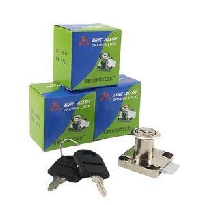 Serrure de tiroir en alliage de zinc Tieliwang 136-22, clé pliable, durable, pour armoire de bureau, meubles - Product Image 1