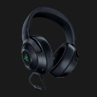 Razer Kraken X Headset Gaming berkabel, Headset Gaming 7.1 suara Surround, Headset Gaming Multi-Platform asli