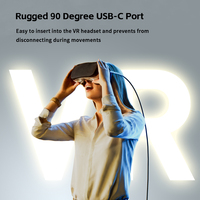 Factory PD100W VR Link Auriculares Extensión de carga rápida en ángulo recto USB 3,1 Tipo-C Tipo C Cable USB 3,2 Cable 90 grados