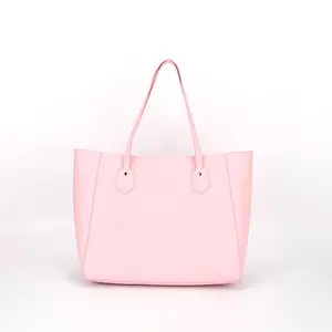 Amazon Women's Handbag PU Leather Tote Bag Hot Seller Luxury Big Capacity Soft Plain Fashion Bag Hand Bags