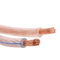 Cable de altavoz 16AWG Cable de audio de cobre OFC transparente de 2 conductores para cine en casa, audio para coche, sistema de sonido