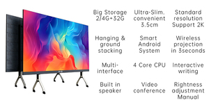 ระบบแอนดรอยด์ ทีวี LED แบบอินเทอร์แอคทีฟ รองรับหลาย<span class=keywords><strong>ภาษา</strong></span> รับประกัน 5 ปี จอตั้งพื้น ฉายภาพไร้สาย อุปกรณ์โฆษณา - Product Image 4