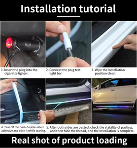 ไฟ LED RGB สำหรับขอบประตูรถยนต์ แบบมีสีสันไล่ระดับ พร้อมรีโมท ใช้กับช่องจุดบุหรี่ในรถยนต์ - Product Image 6
