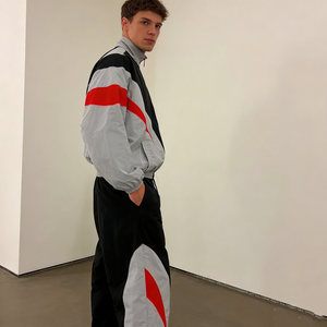 <span class=keywords><strong>Tuta</strong></span> Sportiva da <span class=keywords><strong>Uomo</strong></span> Trendy in Due Pezzi, Giacca con Zip e Colletto Alto, Pantaloni Jogger, Leggera e Antivento, Abbigliamento Casual da Strada - Product Image 3