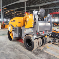 Compacteur de sol à roues vibrantes combinées en caoutchouc pour bulldozers de 2/3,5/5 tonnes, rouleau compresseur pour terre et asphalte