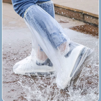Couvre-bottes de pluie jetables en PE épaissi, imperméables, pour le camping et les activités de plein air