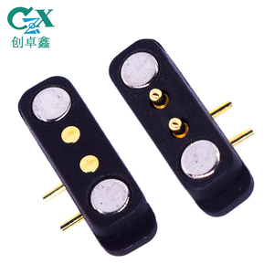 Nam châm hút mùa xuân 2pin uốn cong 2.54mm Pitch cao hiện tại 12V 2A từ POGO pin kết nối 2 cực circuluar <span class=keywords><strong>USB</strong></span> kết nối - Product Image 4