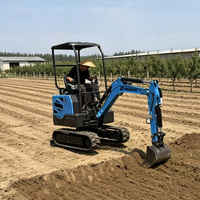 Mini-excavatrice avec moteur Kubota, 2 tonnes, rotation latérale, compacte, sur chenilles, pour jardin, ferme, construction, aménagement paysager, prix d'usine
