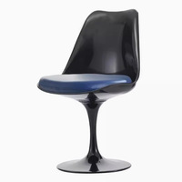 Chaise de salle à manger moderne et minimaliste en plastique avec dossier, confortable, pour la détente, chaise Tulipe imperméable