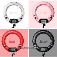 Anneau lumineux professionnel pour téléphone, 18 pouces, 96W, éclairage vidéo LED, température de couleur réglable 3200-5600K, contrôle par interrupteur pour