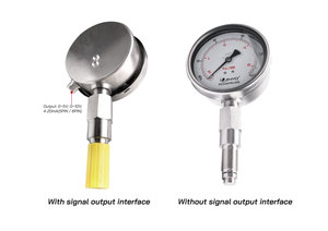 ZHYQ PT124Y-621 0-1MPa-150MPa Sanitaire Antichoc Bourdon Tube Diaphragme Manomètre 1.6% FS Précision SS304 Matériel 4-20ma - Product Image 2