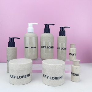 Bouteille en plastique HDPE biodégradable écologique de 30 ml, 100 ml, 250 ml, 10 oz, bouteilles en paille de blé recyclables pour gel douche, shampoing - Product Image 2