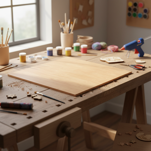 Tavola in legno Sunique 42x42 cm per progetti fai-da-te e artigianato fatto a mano - Product Image 3