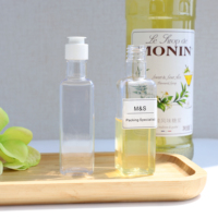 Mini botellas de plástico PET transparente de 50ml para alcohol, whisky, vino, licor, botella de chupito